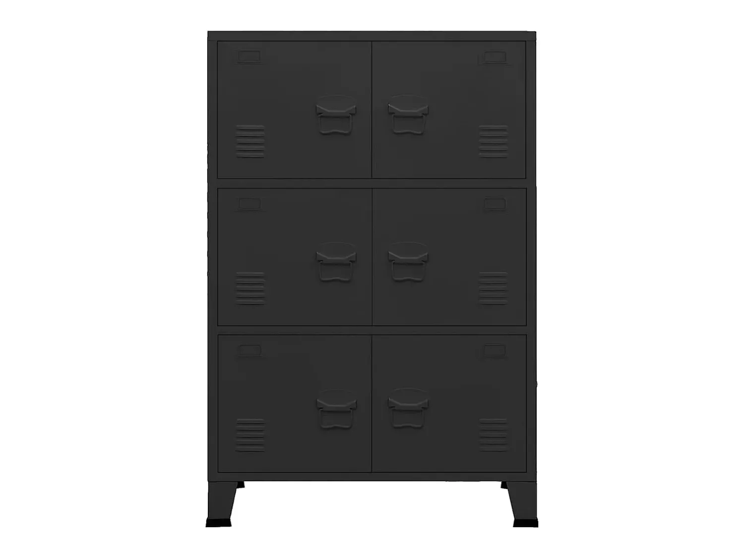 Acessórios De Arrumação*vidaxl Aparador de arrumação industrial 75x40x115 cm metal Preto