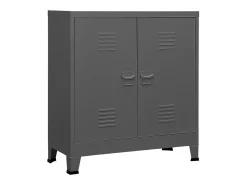 vidaxl Aparador de arrumação industrial 90x40x100 cm aço antracite^ Acessórios De Arrumação