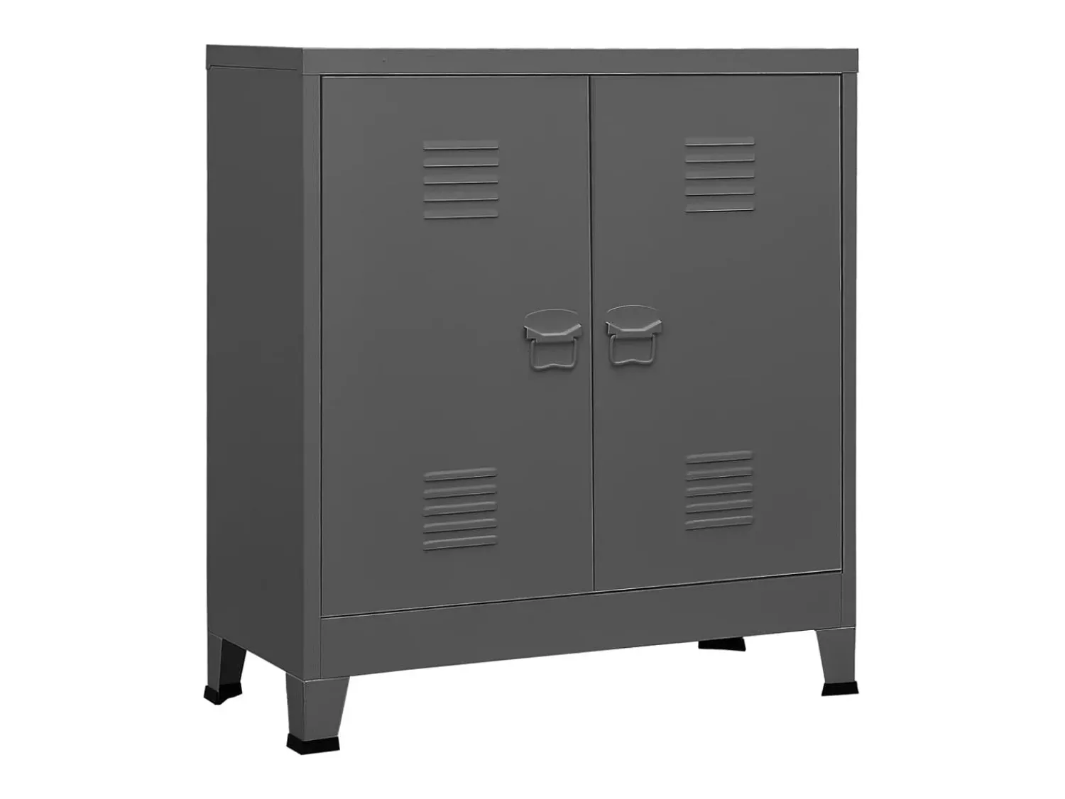 vidaxl Aparador de arrumação industrial 90x40x100 cm aço antracite^ Acessórios De Arrumação