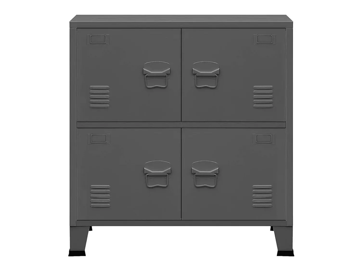 Acessórios De Arrumação|vidaxl Aparador de arrumação industrial 75x40x80 cm aço antracite Cinza antracite