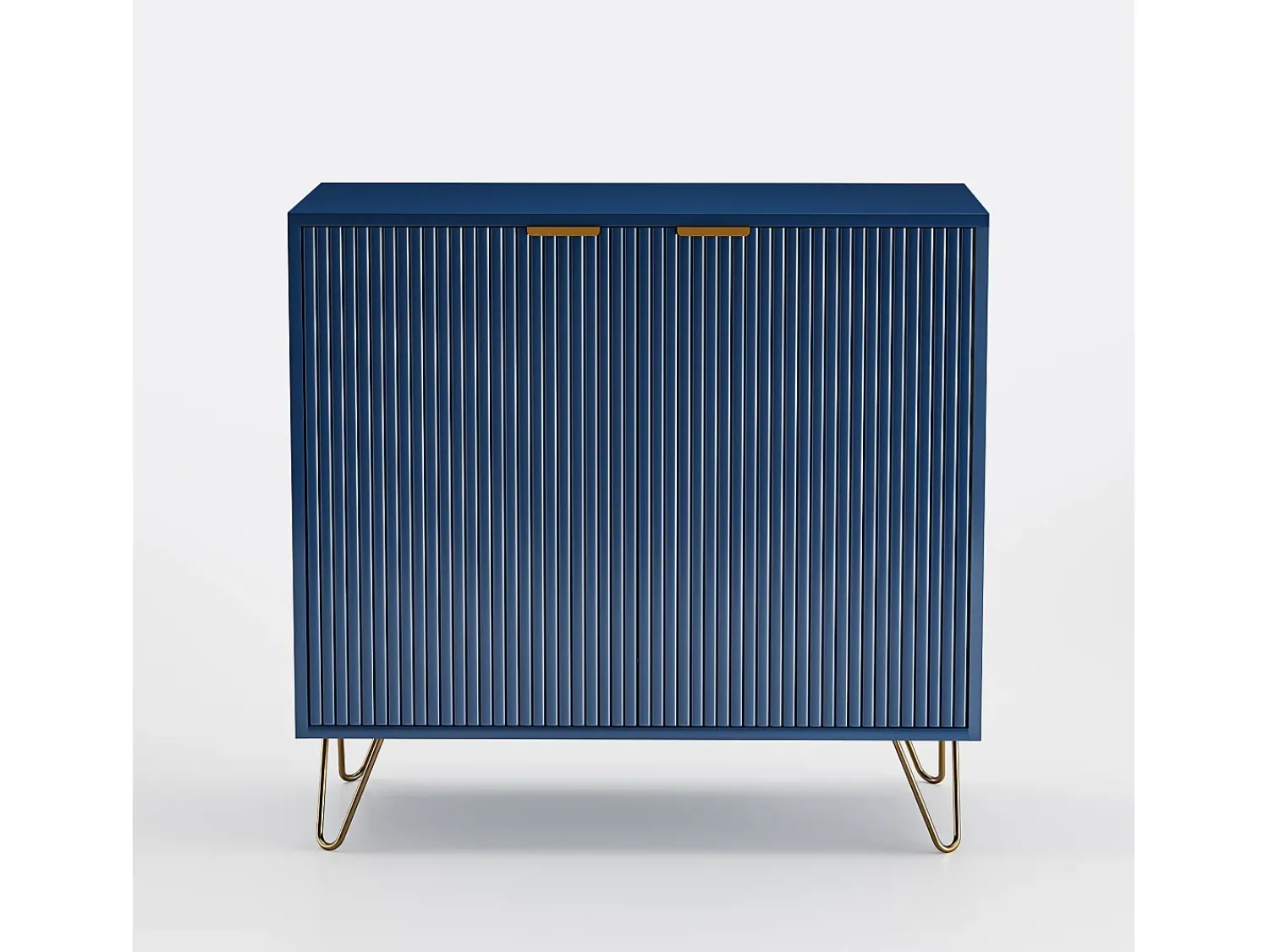 Vitrina* Aparador de cozinha com 2 portas e 2 prateleiras, para cozinha, sala de jantar e sala de estar, , 80x40x78 cm Azul