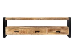Móvel De Tv*Mobikasa Aparador de TV de design prático 150 cm madeira maciça de mangueira 2502013 Castanho