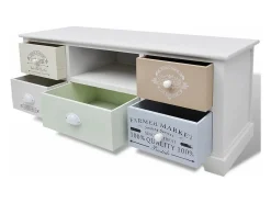 Best Mobikasa Aparador de TV prático e de design francês em madeira compensada branca 2502188 Branco