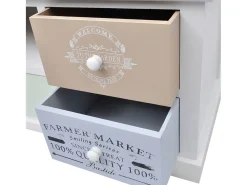 Best Mobikasa Aparador de TV prático e de design francês em madeira compensada branca 2502188 Branco