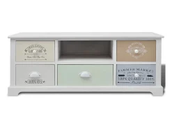 Best Mobikasa Aparador de TV prático e de design francês em madeira compensada branca 2502188 Branco
