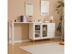 ModernLuxe Aparador moderno com tampo giratório retrátil - arrumação diversa - MDF -^ Móvel De Bar