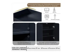 Consola| Aparador Moderno Minimalista 120cm com 4 Portas, Estrutura em Metal e Prateleiras Ajustáveis – preto e Dourado Natural claro