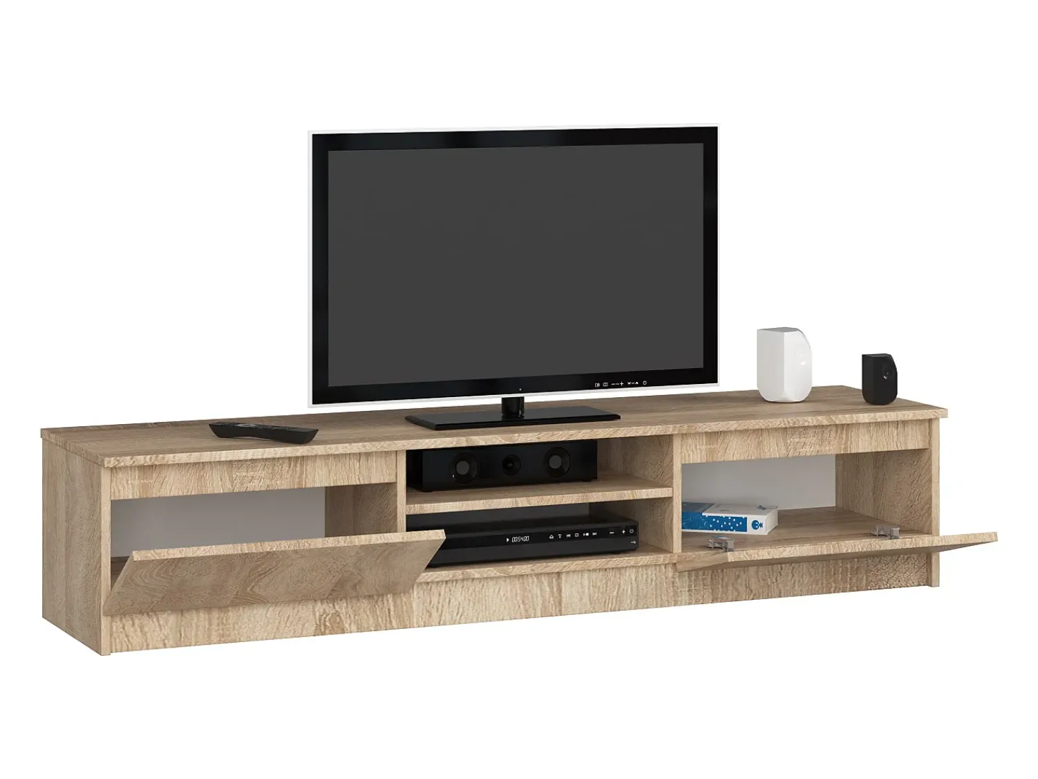 Sale Akord Aparador TV Sonoma Carvalho 160 cm - 2 Portas, 2 Prateleiras Taupe
