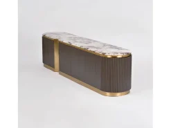 Aparador 200x50x40 cm cinza escuro Stilig ST916^ Móvel De Tv