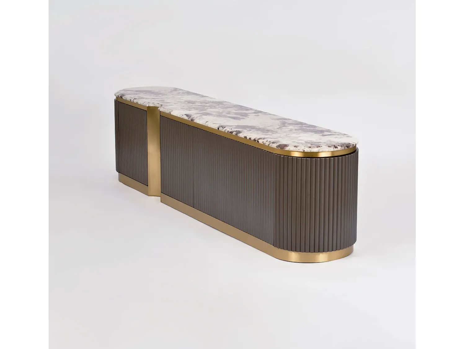 Aparador 200x50x40 cm cinza escuro Stilig ST916^ Móvel De Tv