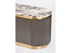 Aparador 200x50x40 cm cinza escuro Stilig ST916^ Móvel De Tv