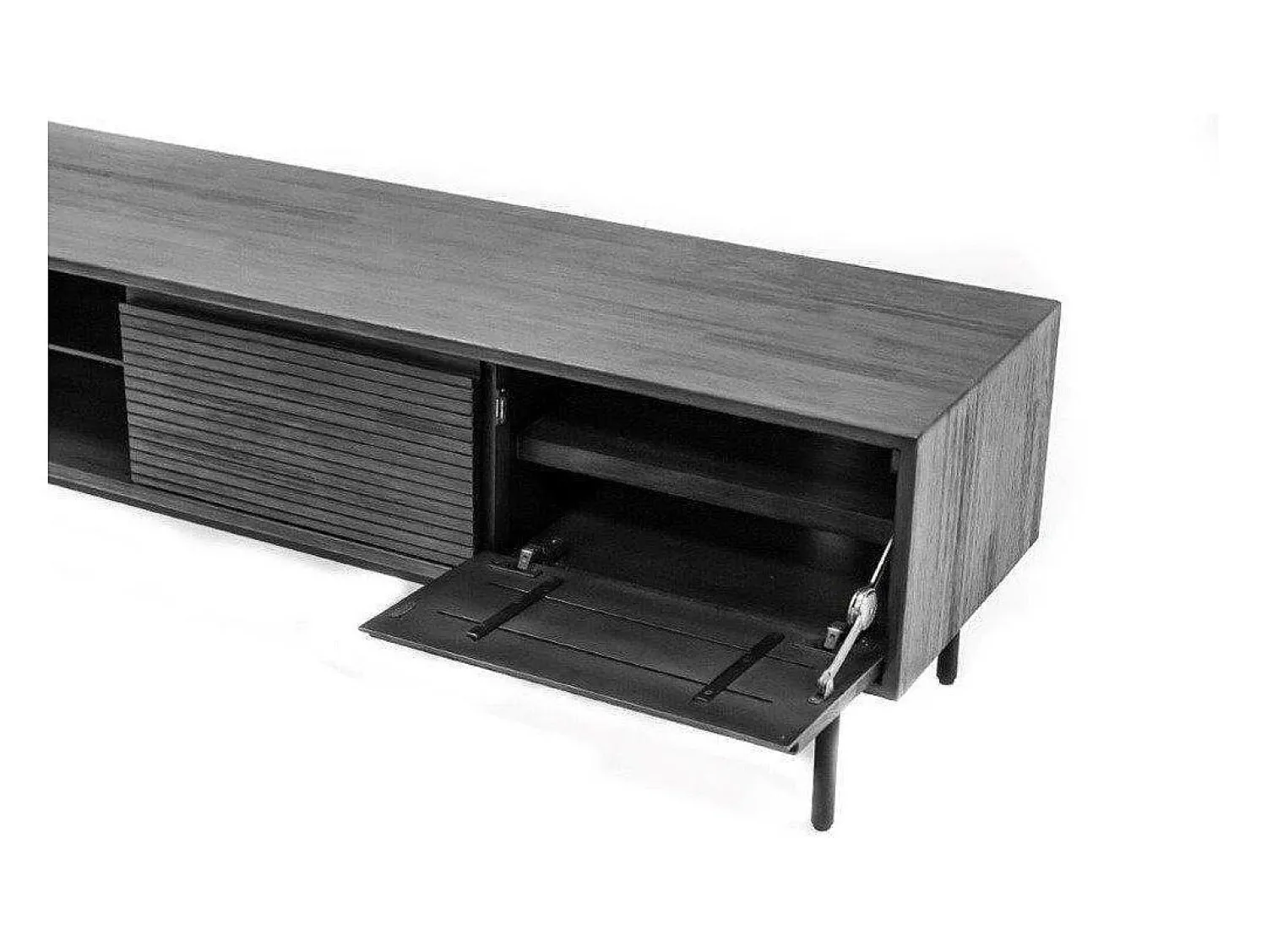 Aparador 130x50x45 cm cinza tundra Capella CAPL01-130^ Móvel De Tv
