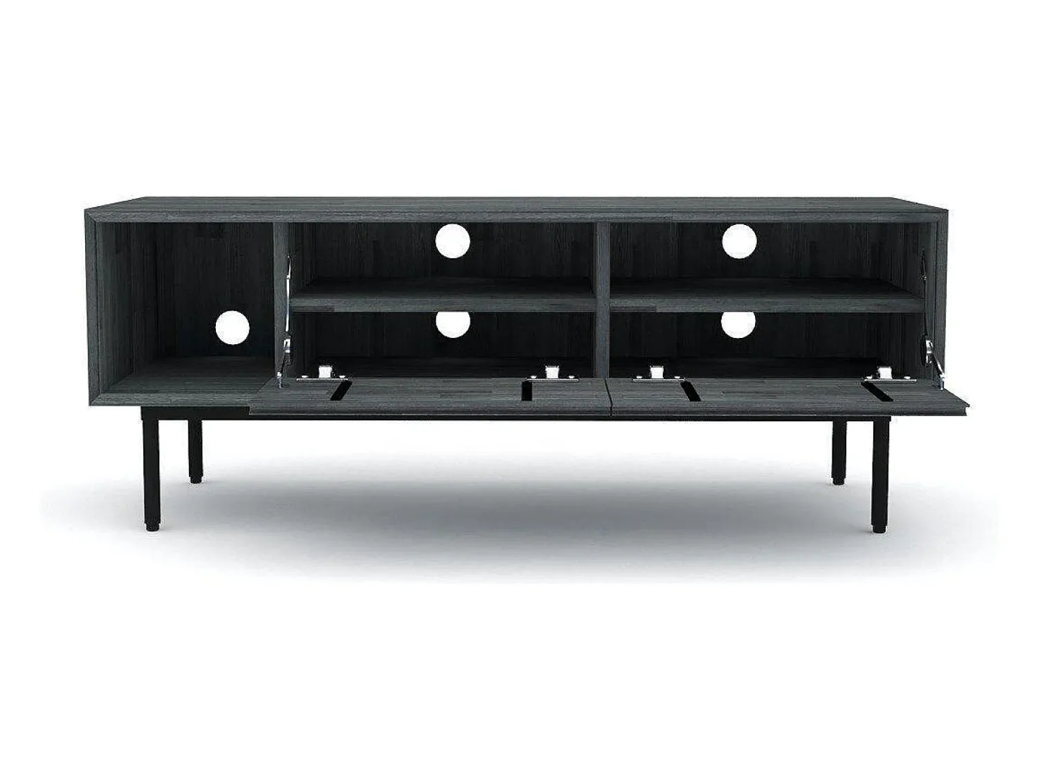 Aparador 130x50x45 cm cinza tundra Capella CAPL01-130^ Móvel De Tv