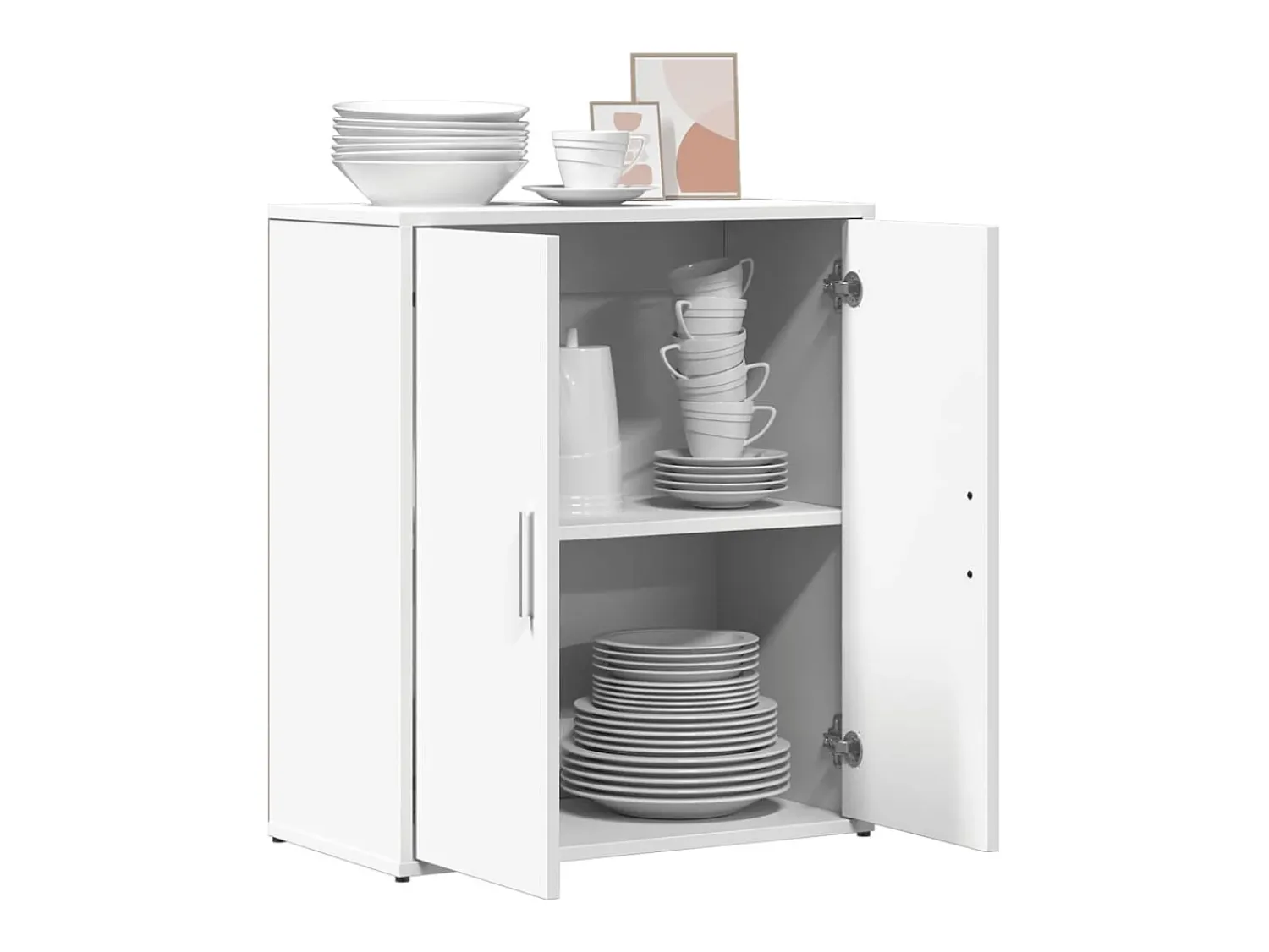 Prateleira|vidaxl Aparador 60x31x70 cm derivados de madeira Branco