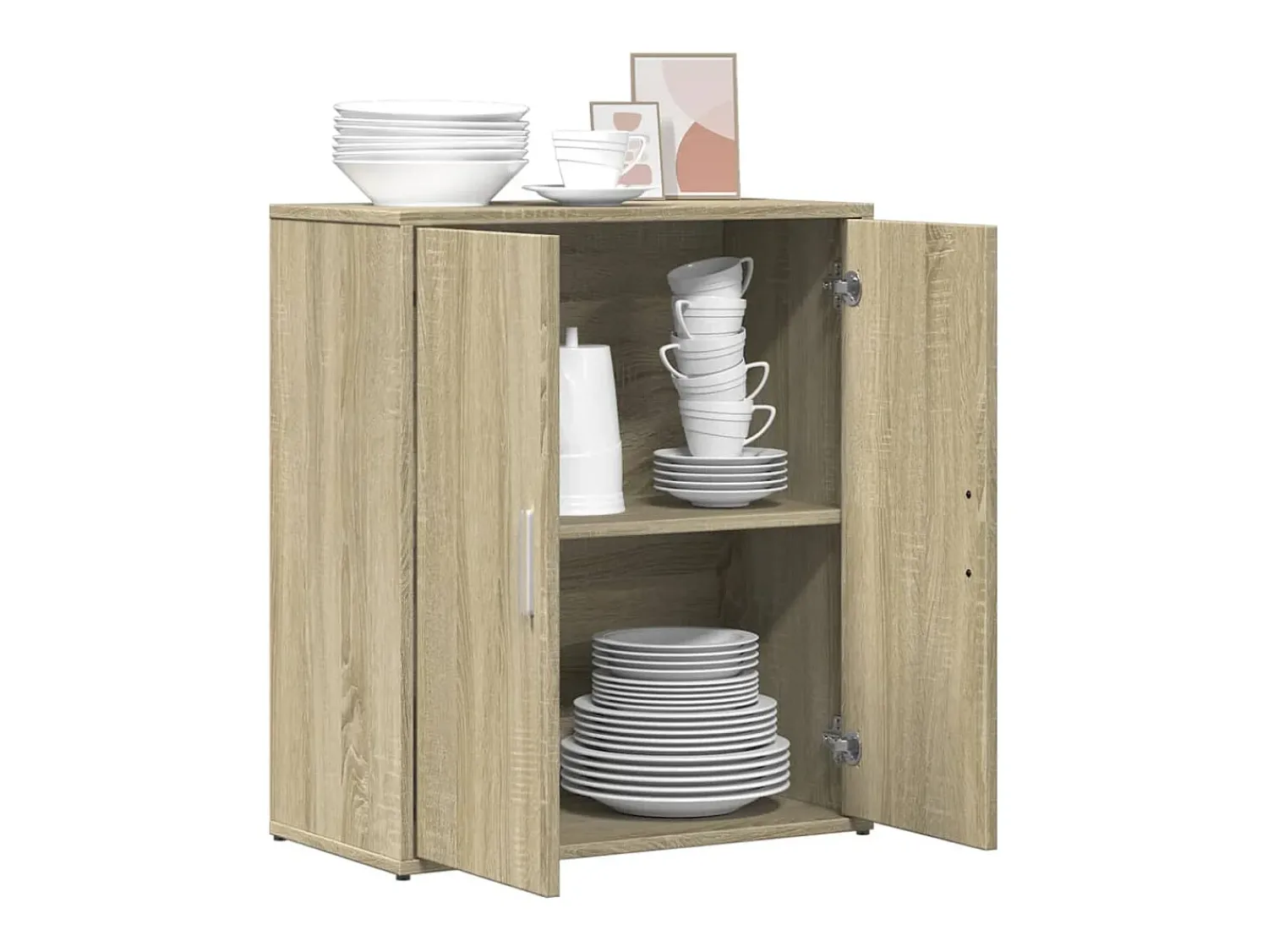 Prateleira|vidaxl Aparador 60x31x70 cm derivados de madeira carvalho sonoma Natural claro