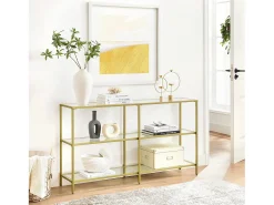 Consola* Aparador 130x30x73,3 cm Dourado