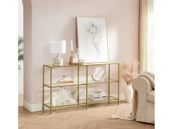Consola* Aparador 130x30x73,3 cm Dourado