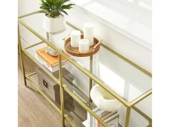 Consola* Aparador 130x30x73,3 cm Dourado