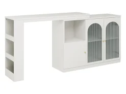 Sale ModernLuxe Aparador、Armário bar giratório em MDF - grande espaço de arrumação - estilo contemporâneo - Branco