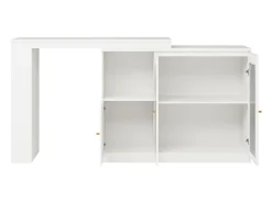 Sale ModernLuxe Aparador、Armário bar giratório em MDF - grande espaço de arrumação - estilo contemporâneo - Branco