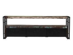 Online Mobikasa Aparador/rack para TV design prático madeira maciça reciclada 120 cm 2502156 Castanho