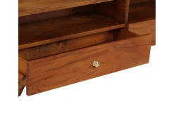 Móvel De Tv*Mobikasa Aparador/rack para TV design prático madeira maciça reciclada 140 cm 2502158 Castanho