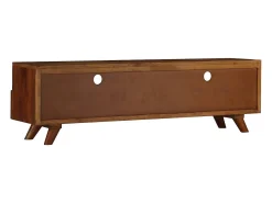 Móvel De Tv*Mobikasa Aparador/rack para TV design prático madeira maciça reciclada 140 cm 2502158 Castanho