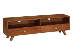Móvel De Tv*Mobikasa Aparador/rack para TV design prático madeira maciça reciclada 140 cm 2502158 Castanho