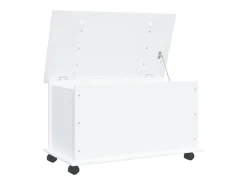 Arca arrumação c/ rodas ALTA 73x39,5x44 cm pinho maciço PT809341^ Acessórios De Arrumação