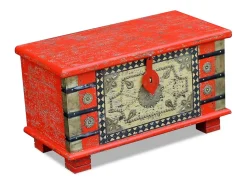 Best Arca arrumos madeira de mangueira 80x40x45 cm PT139700 Vermelho