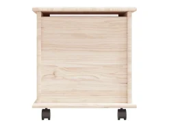 Acessórios De Arrumação|vidaxl Arca de arrumação c/ rodas ALTA 73x39,5x43 cm pinho maciço Natural claro