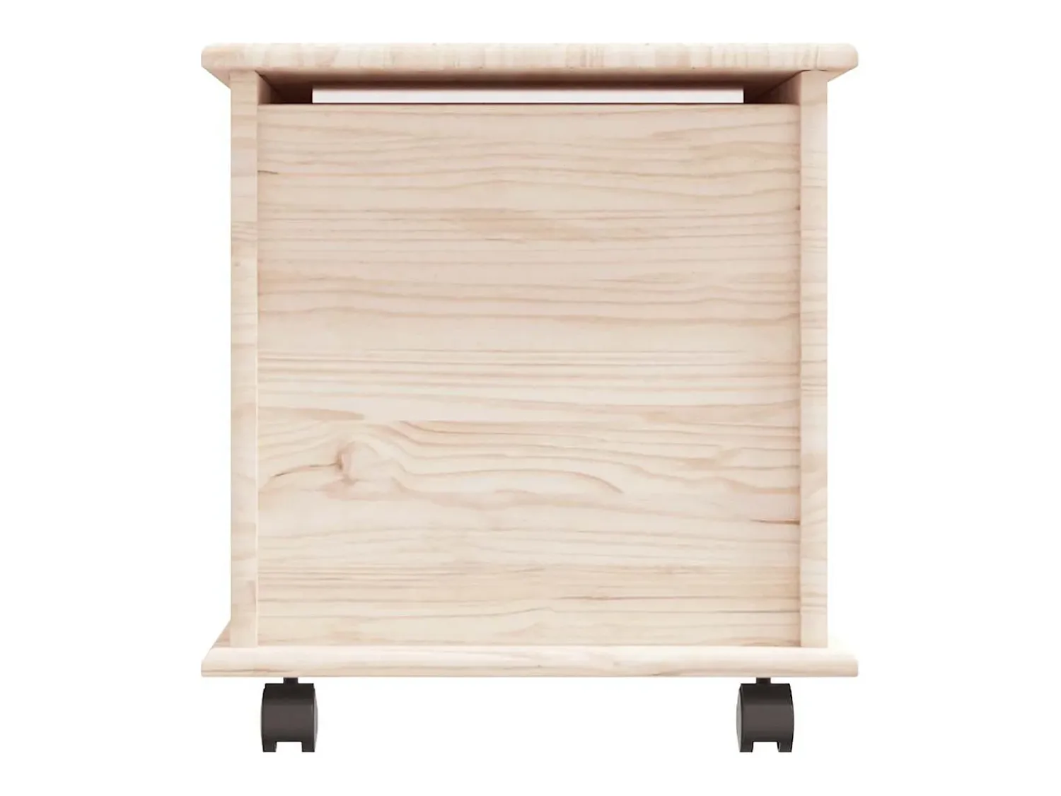 Acessórios De Arrumação|vidaxl Arca de arrumação c/ rodas ALTA 73x39,5x43 cm pinho maciço Natural claro