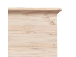 Acessórios De Arrumação|vidaxl Arca de arrumação c/ rodas ALTA 73x39,5x43 cm pinho maciço Natural claro