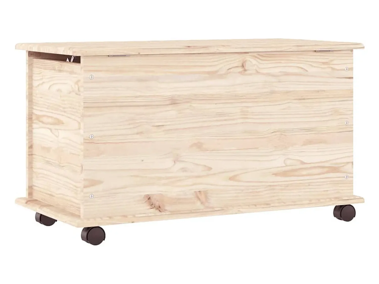 Acessórios De Arrumação* Arca de arrumação c/ rodas ALTA 73x39,5x44 cm pinho maciço PT406088 Castanho