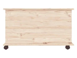 Acessórios De Arrumação* Arca de arrumação c/ rodas ALTA 73x39,5x44 cm pinho maciço PT406088 Castanho