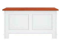 Online Arca de arrumação c/ tampa acácia maciça castanho e PT953586 Branco