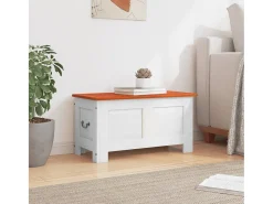 Acessórios De Arrumação* Arca de arrumação c/ tampa acácia maciça castanho e PT934312 Branco