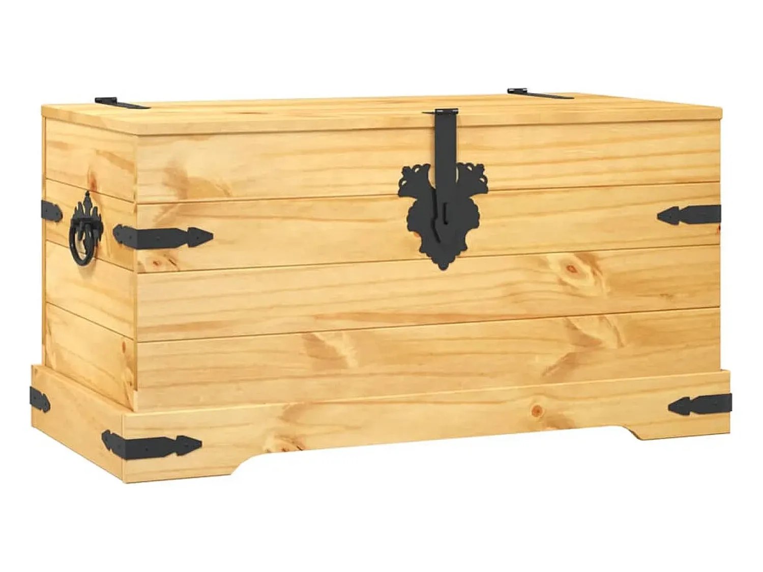 Acessórios De Arrumação* Arca de arrumação Corona Range em pinho mexicano 91x49,5x47 cm PT745131 Castanho