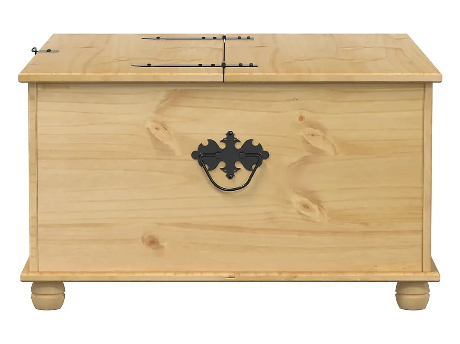 Hot Arca de arrumação Corona 90x78x45 cm madeira de pinho maciça PT455173 Castanho