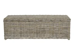 Acessórios De Arrumação|OZAIA Arca de arrumação em kubu GAO - C130 x L45 x A44 cm - Cinza Cinzento
