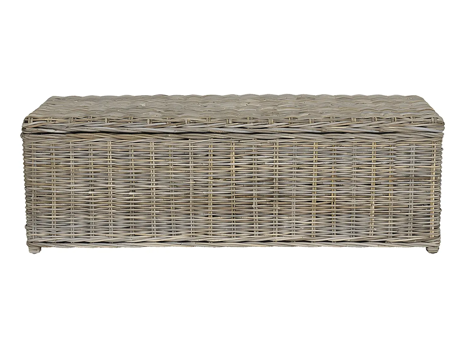Acessórios De Arrumação|OZAIA Arca de arrumação em kubu GAO - C130 x L45 x A44 cm - Cinza Cinzento