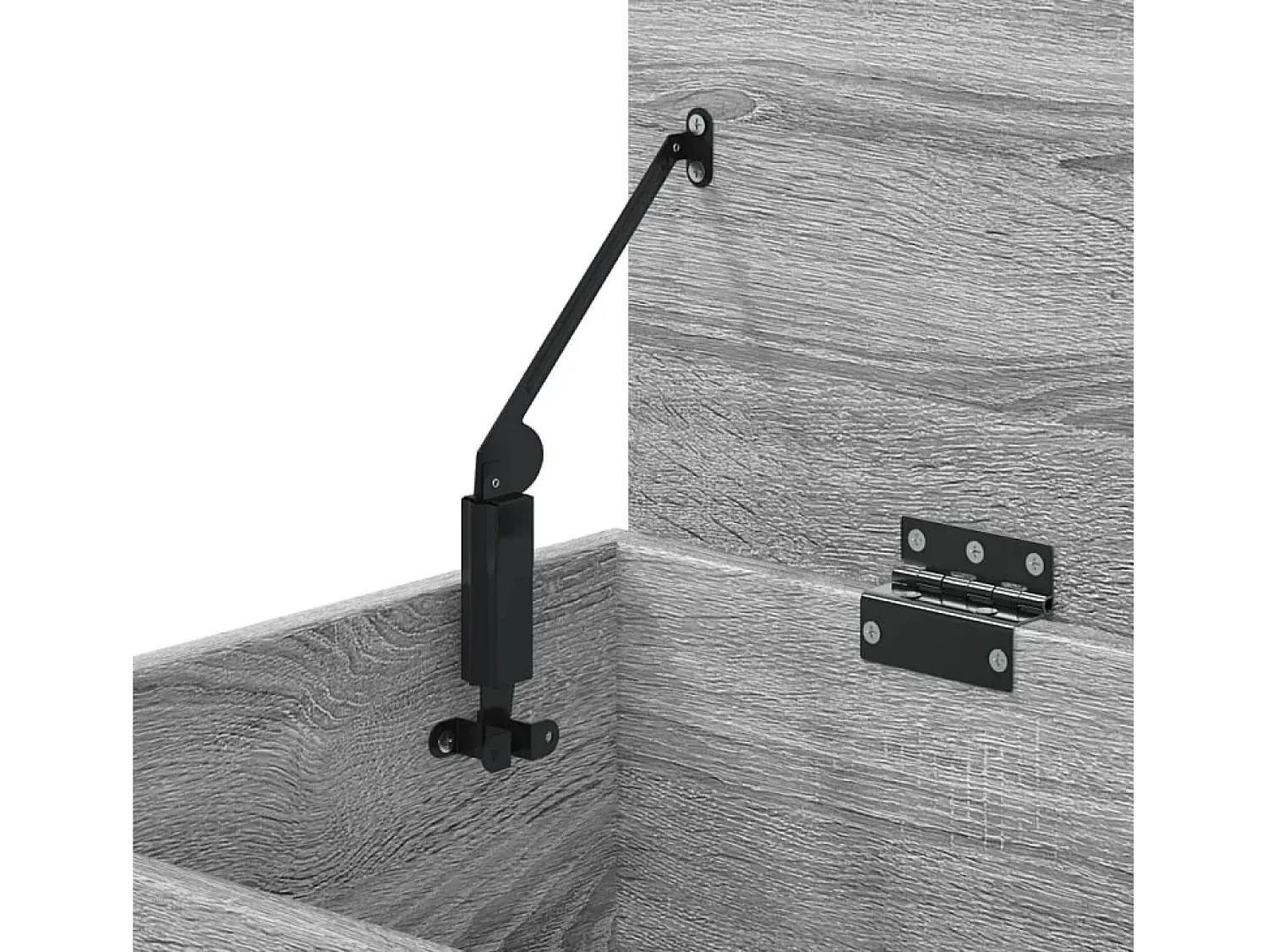 New vidaxl Arca de arrumação 84x42x46 cm derivados madeira sonoma Cinzento