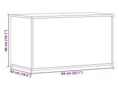 Acessórios De Arrumação|vidaxl Arca de arrumação 84x42x46 cm derivados madeira carvalho fumado Natural claro