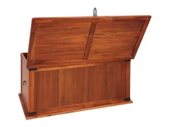 Acessórios De Arrumação* Arca de arrumação 79x34x32 cm madeira de acácia maciça PT727768 Castanho
