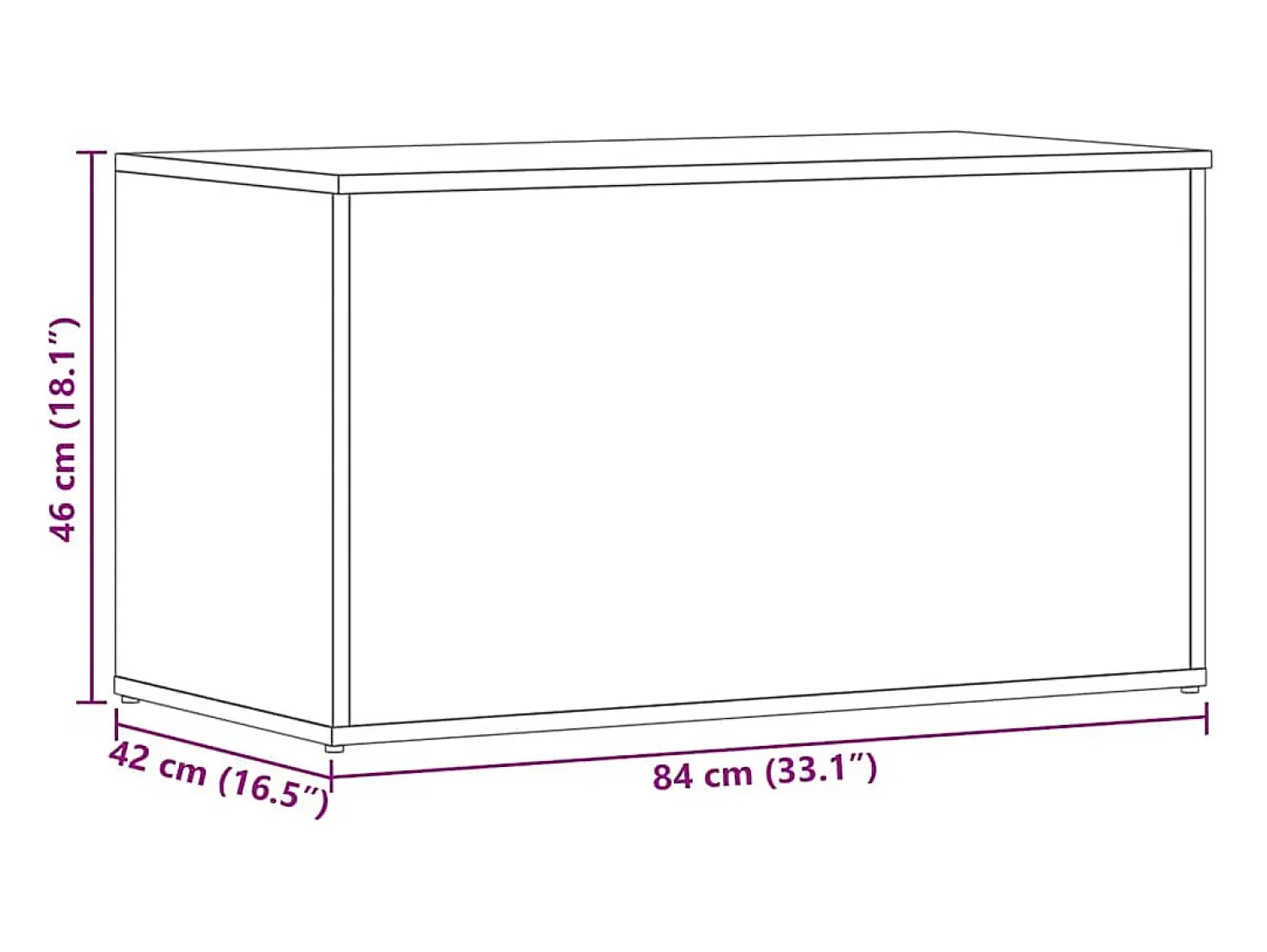 Acessórios De Arrumação|vidaxl Arca de arrumação 84x42x46 cm madeira processada Branco