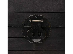 Acessórios De Arrumação|vidaxl Arca para arrumação madeira maciça estilo vintage 120x30x40 cm Preto