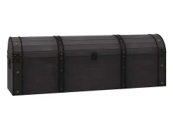 Acessórios De Arrumação|vidaxl Arca para arrumação madeira maciça estilo vintage 120x30x40 cm Preto