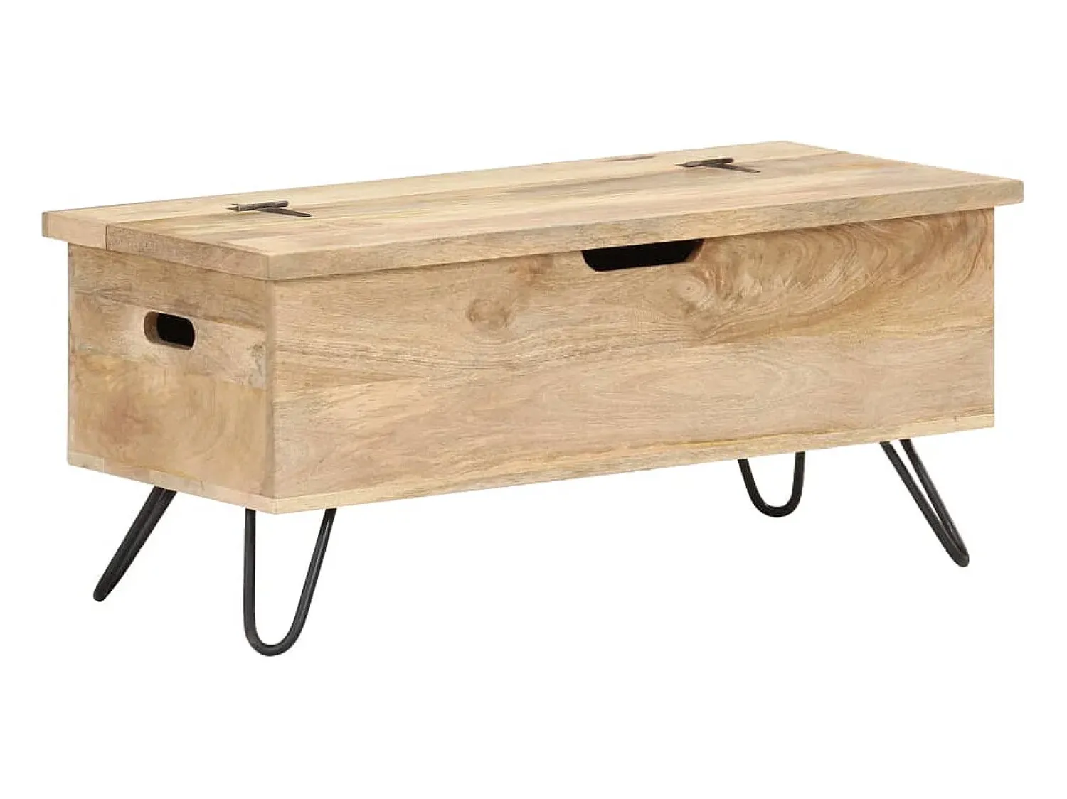 Sale vidaxl Arca 90x40x45 cm cm madeira de mangueira maciça Natural claro