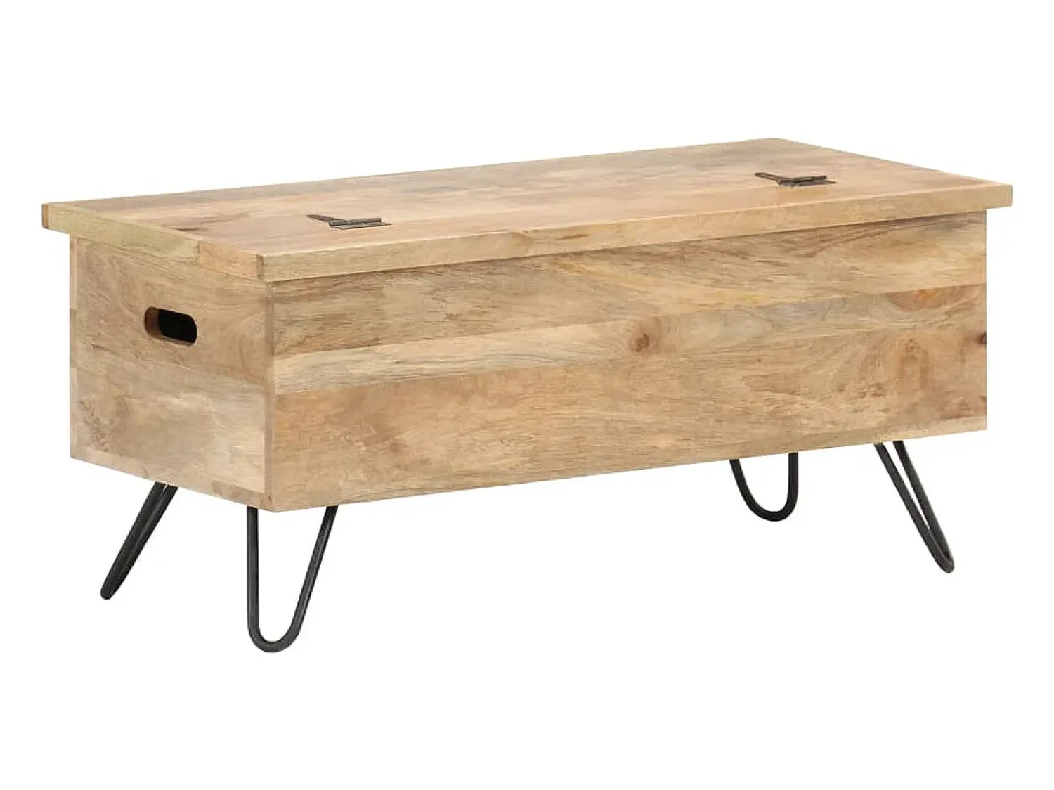 Sale vidaxl Arca 90x40x45 cm cm madeira de mangueira maciça Natural claro