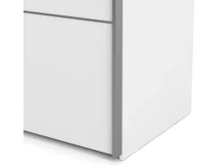 Online Dmora Armário Accadia de 2 portas, mobiliário de quarto, roupeiro, roupeiro, 182x64 h202 cm, Branco